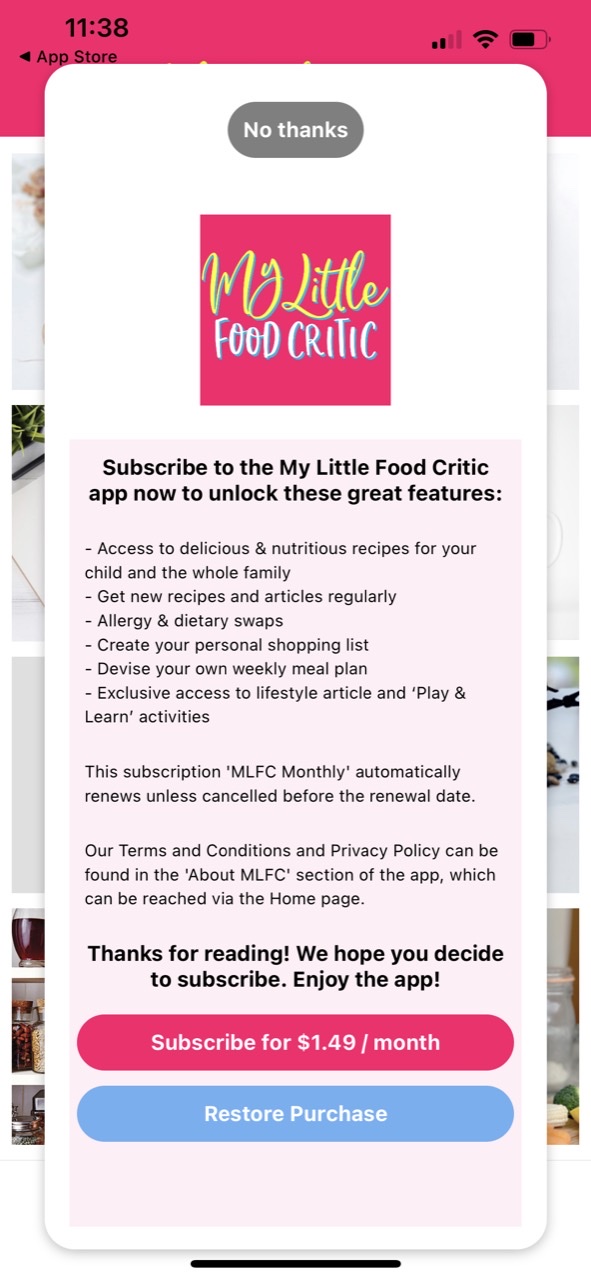 My Little Food Critic