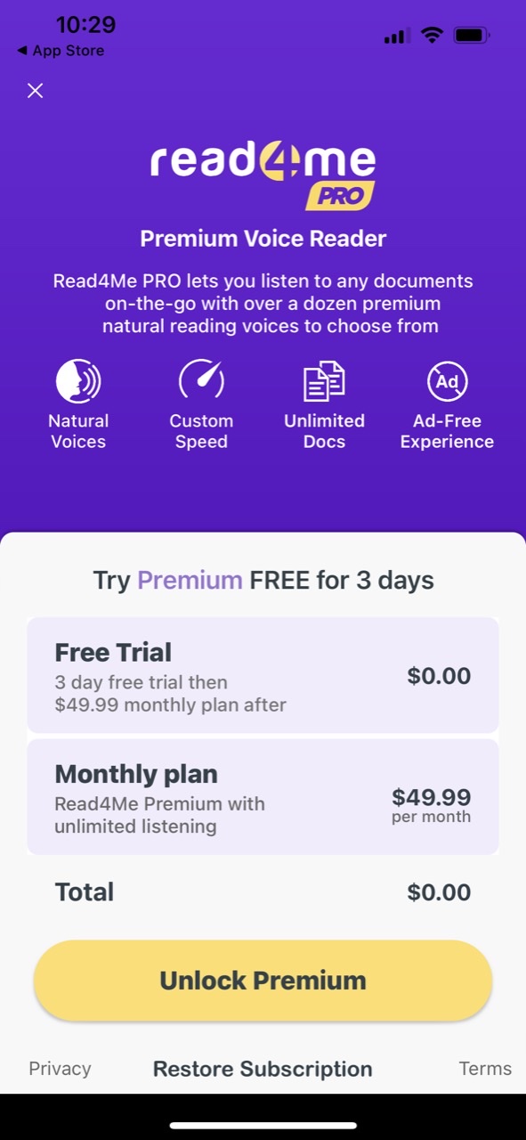 Read4Me - Talk Browser PDF DOC
