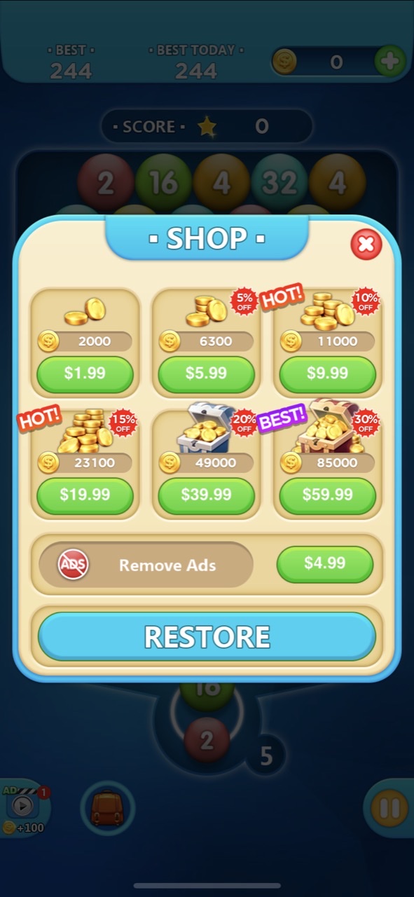 Number Bubble Shooter.