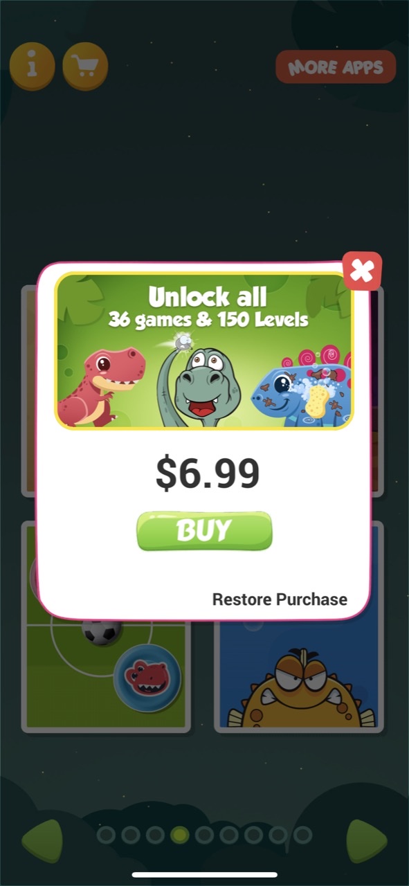 Dinosaur games for kids 3-8