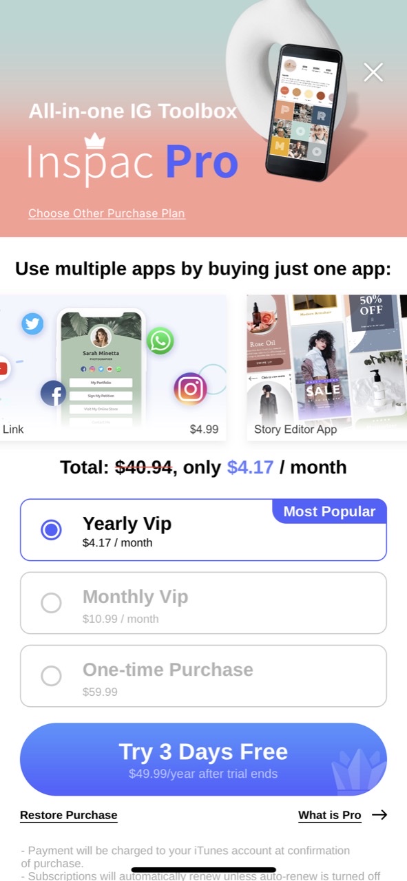 Inspac: Insta Story & Planner