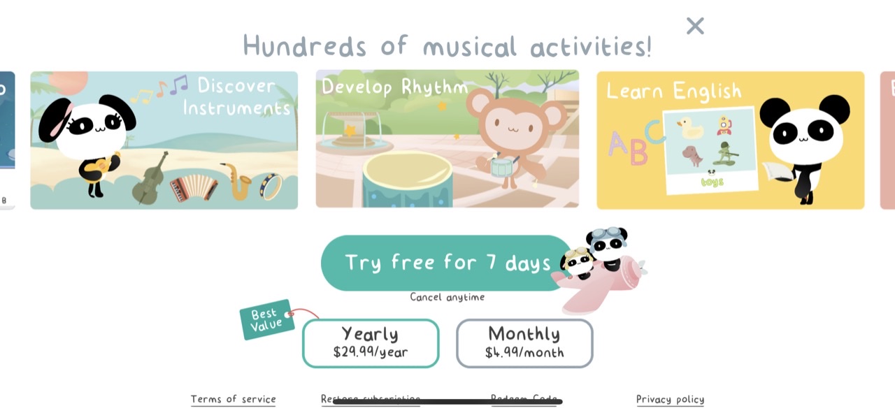 Kids Piano Games: Panda Corner