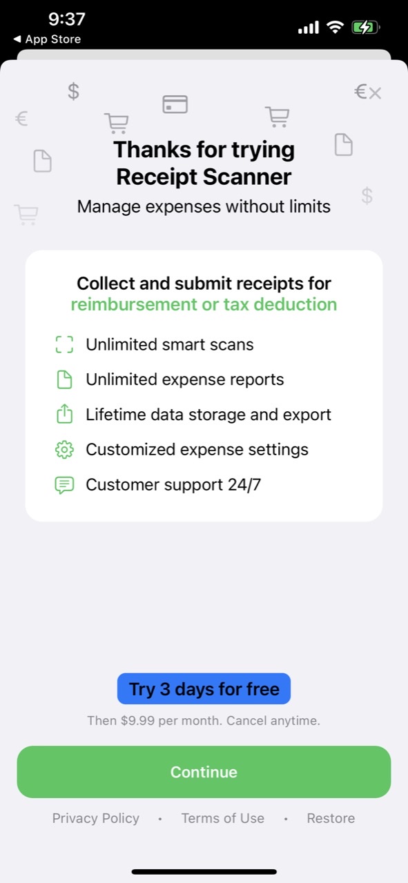 Receipt Scanner・Track Expenses