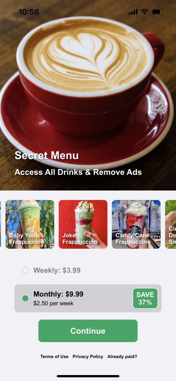 Starbucks Secret Menu Drinks +