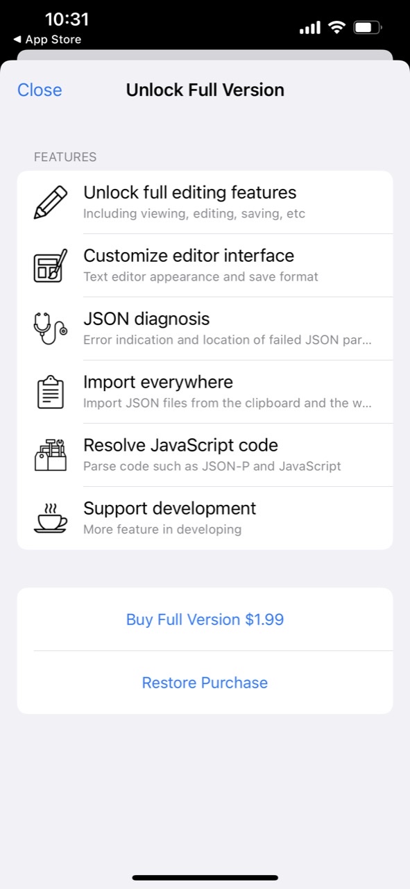 Power JSON Editor Mobile