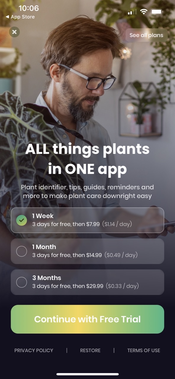 AI Plant Identifier App - PLNT