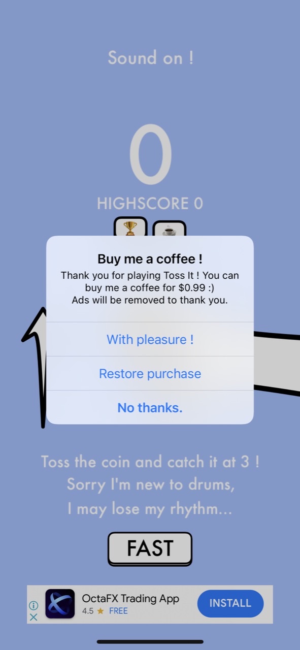 Toss it