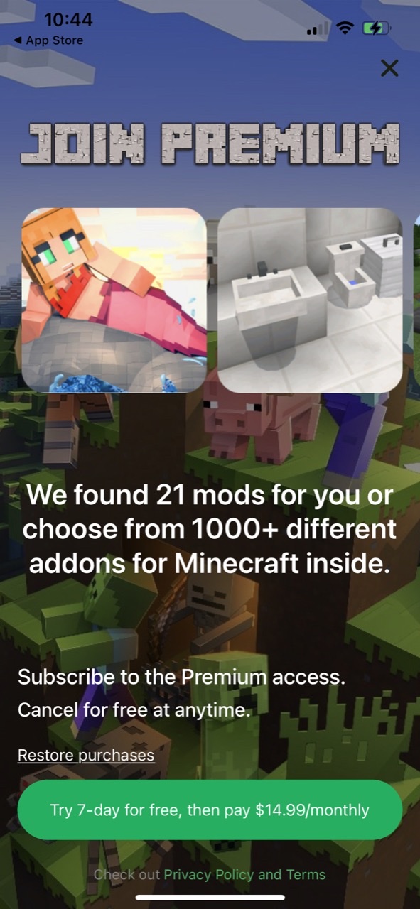 World of Mods for Minecraft PE
