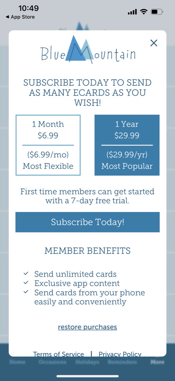 Blue Mountain Ecards