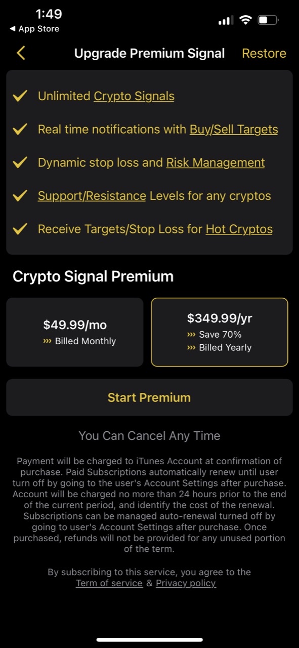 Crypto Signals: Price Alert