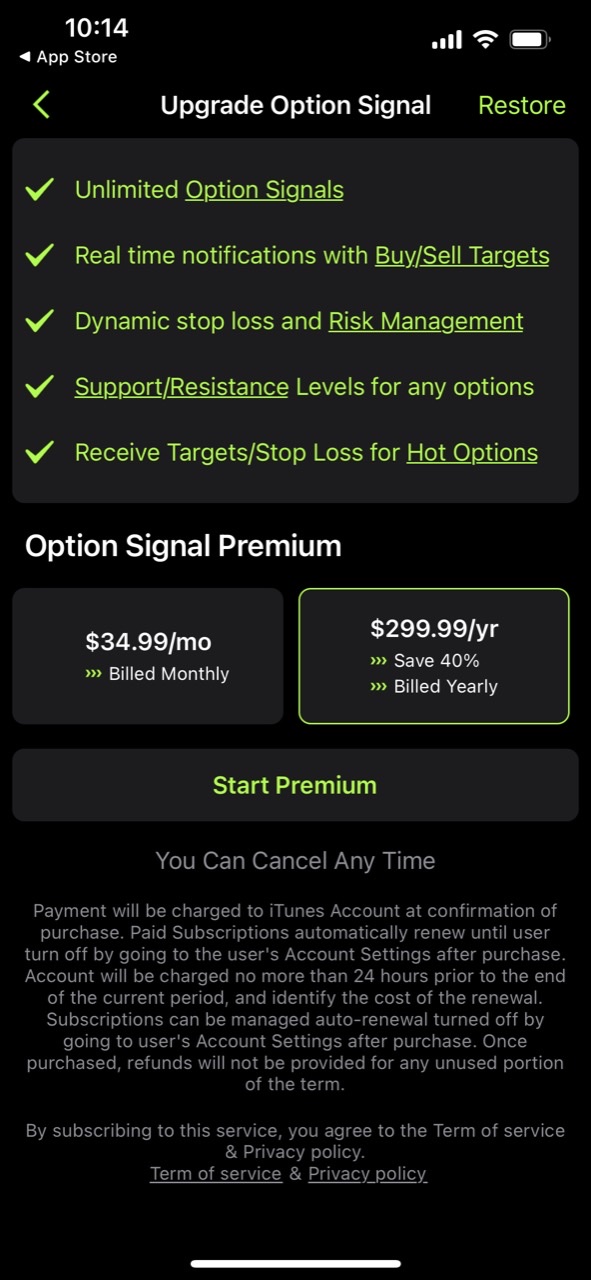 Option Signals