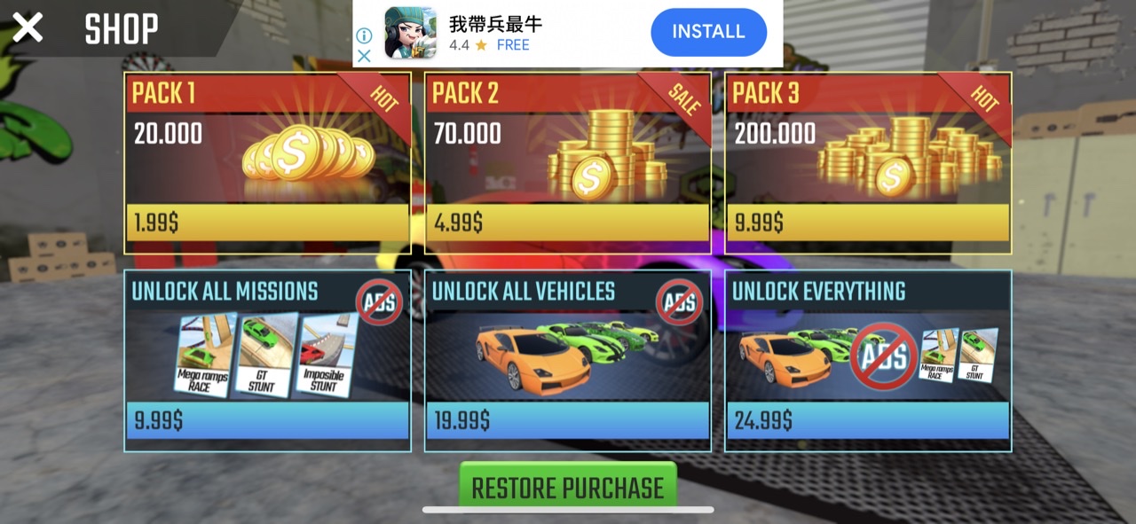 Mega Ramp Car Driving Game 3D