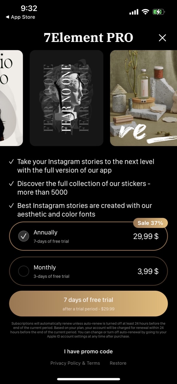 7Element: Stickers & Fonts