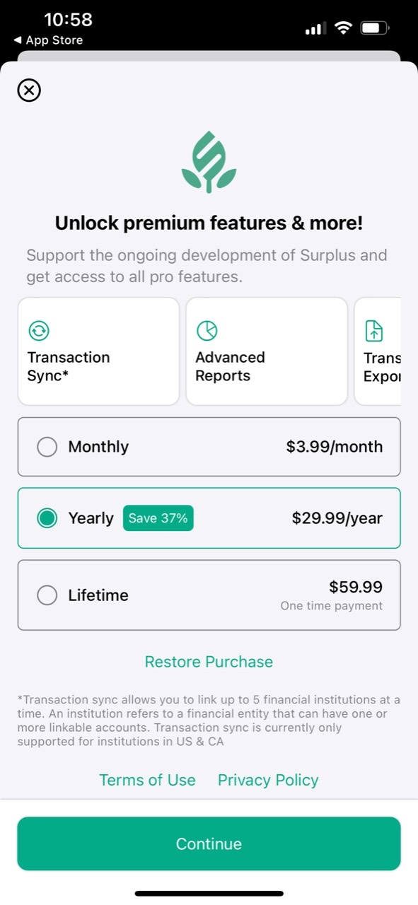 Surplus: Expense Tracker