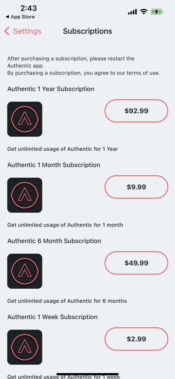 Authentic: Scan Designer Goods