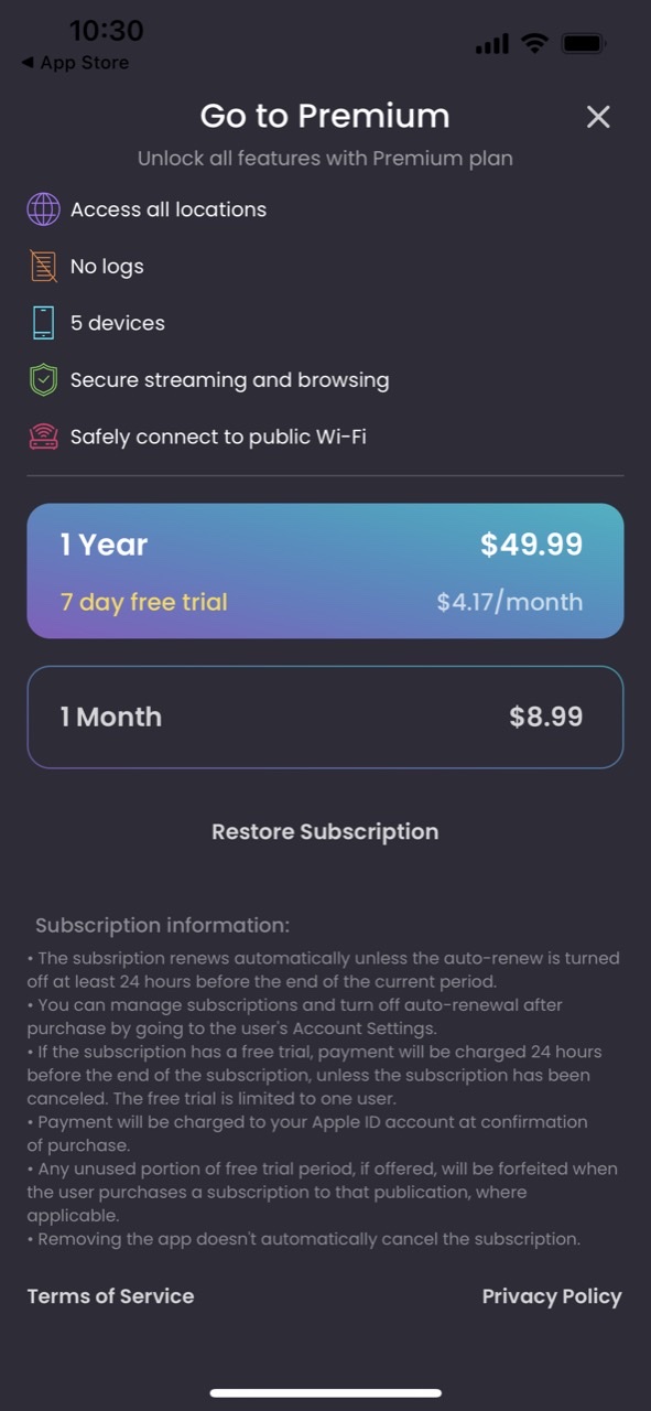 OpticalVPN: VPN Mobile Proxy