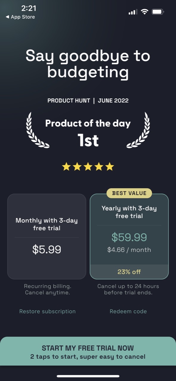 Cashews Smart Money Budget App