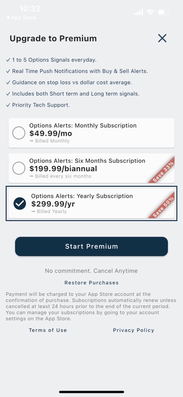 Options Alerts - Swing Signals