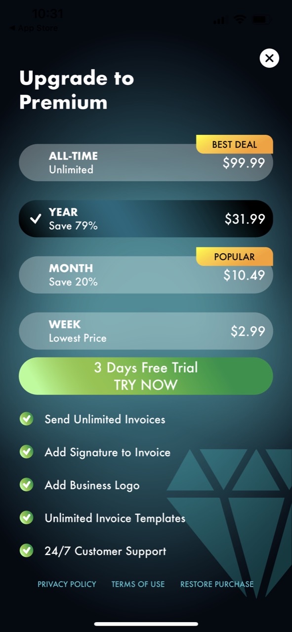 Turbo Invoice Maker App