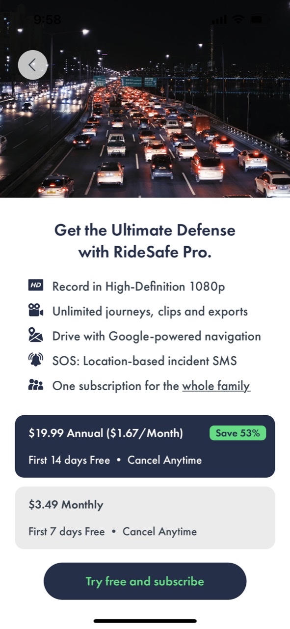 RideSafe: #1 Dash Cam App