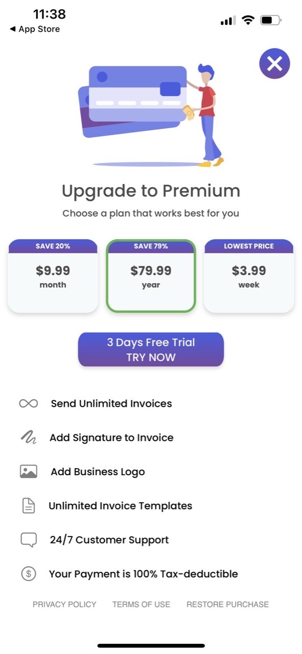 Invoice Maker + Estimate App
