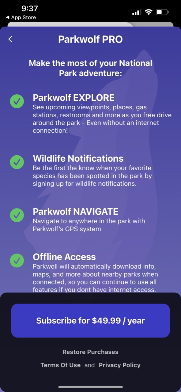 Parkwolf: National Park Guide