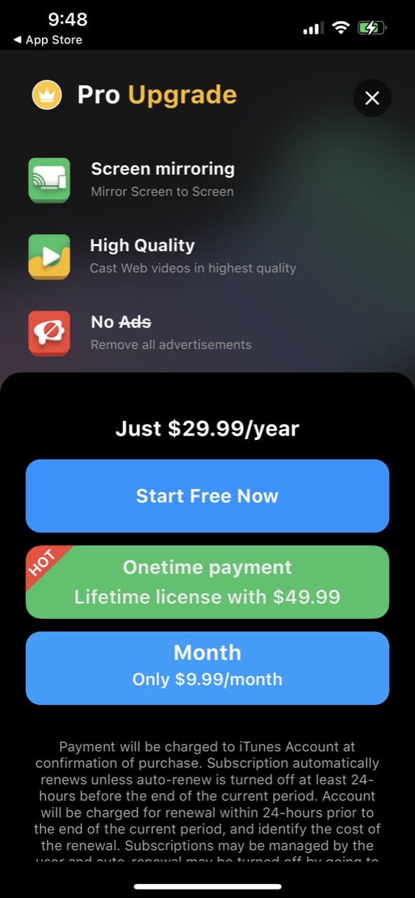 Screen Mirroring SmartTV Cast.