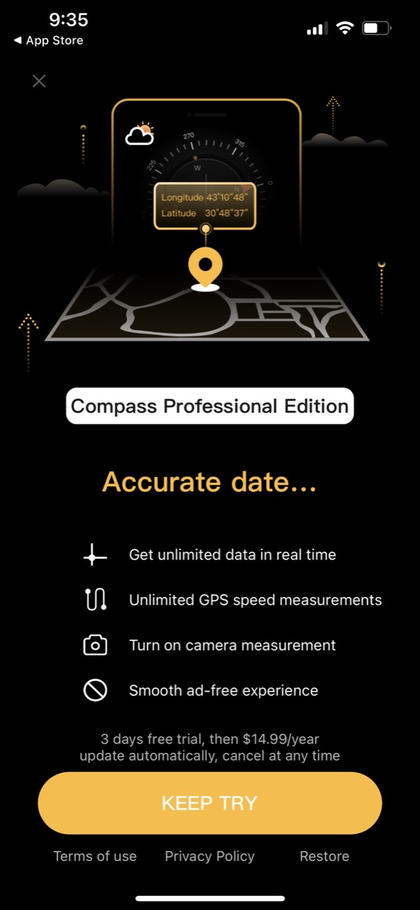 compass-latitude and longitude