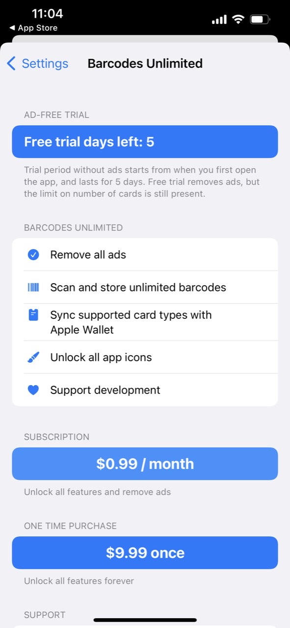 Barcodes: Loyalty Card Wallet