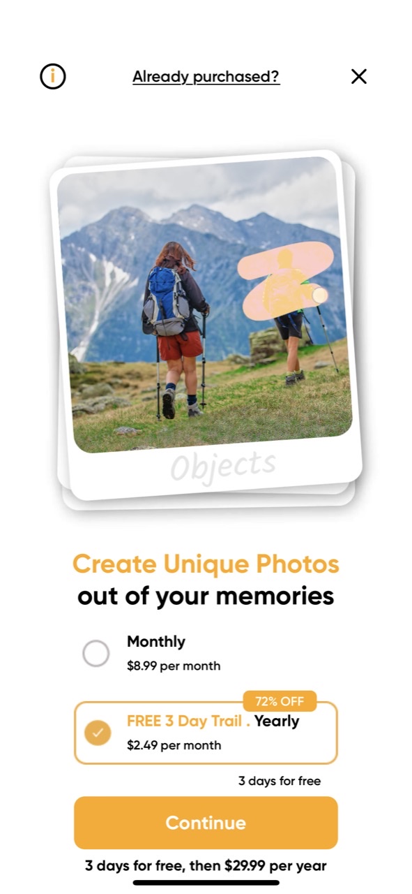 Remove object from photo app