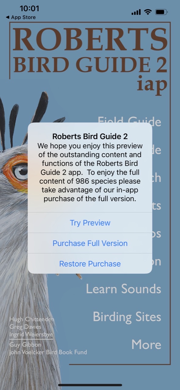 Roberts Bird Guide 2 iap