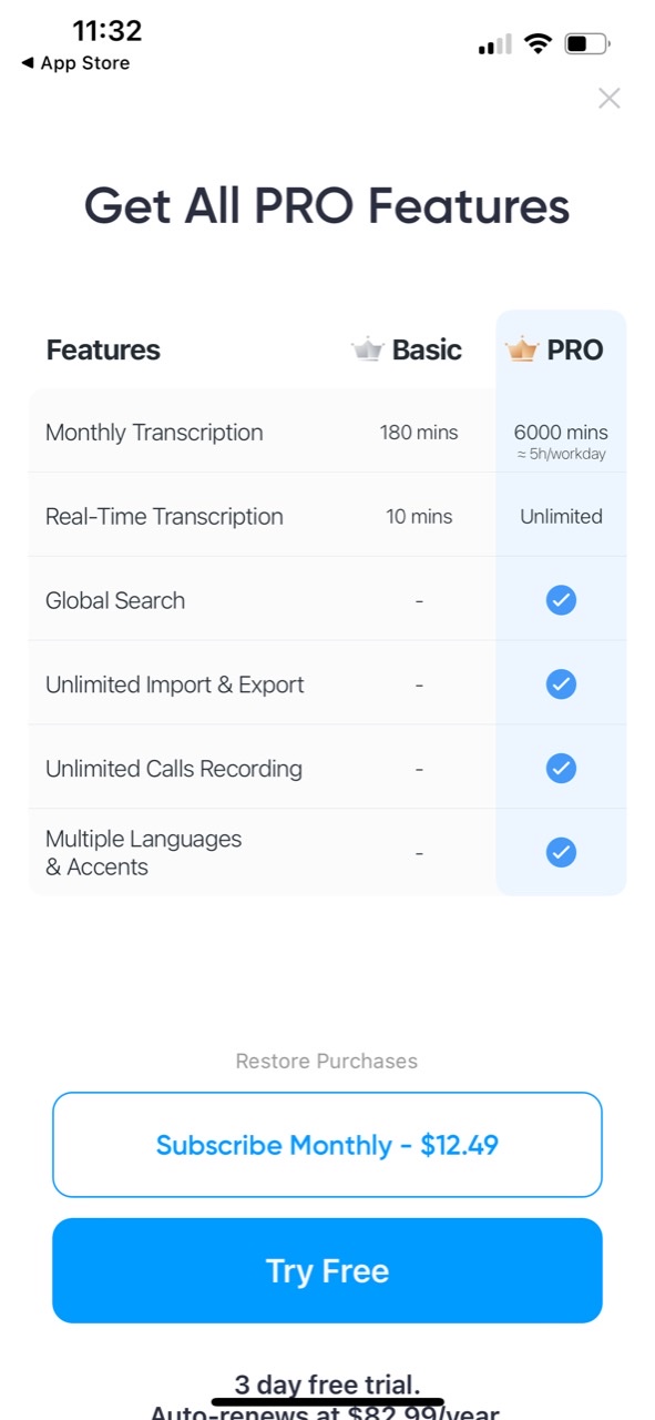 iRecord: Transcribe Voice Memo