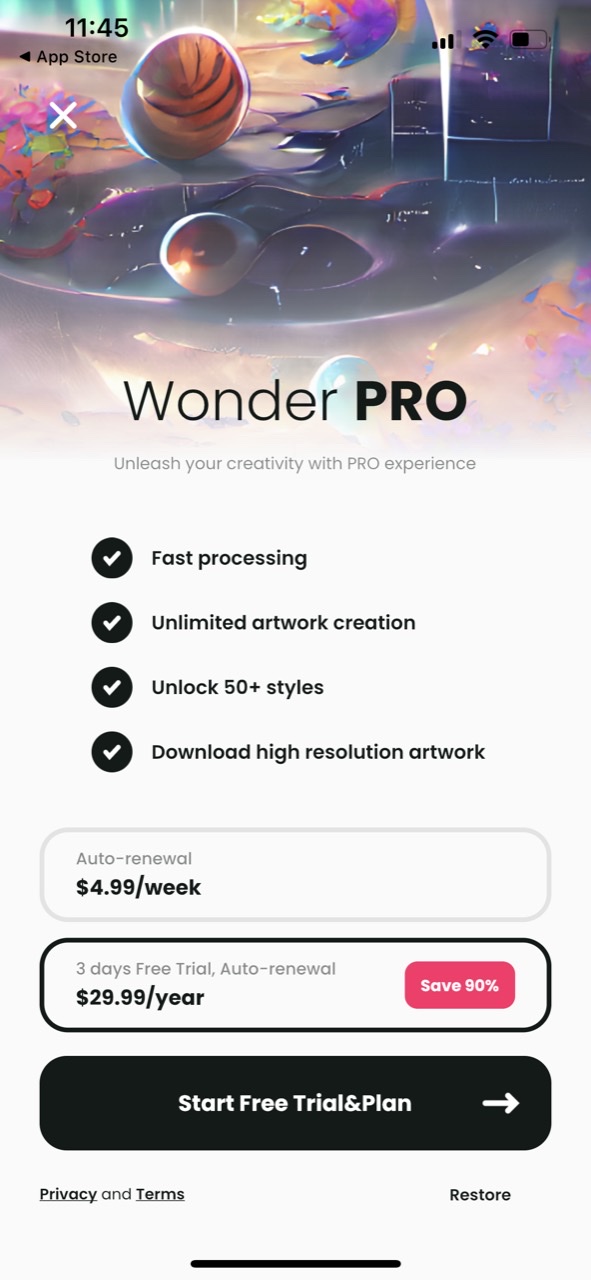 Wonder - AI Art Generator