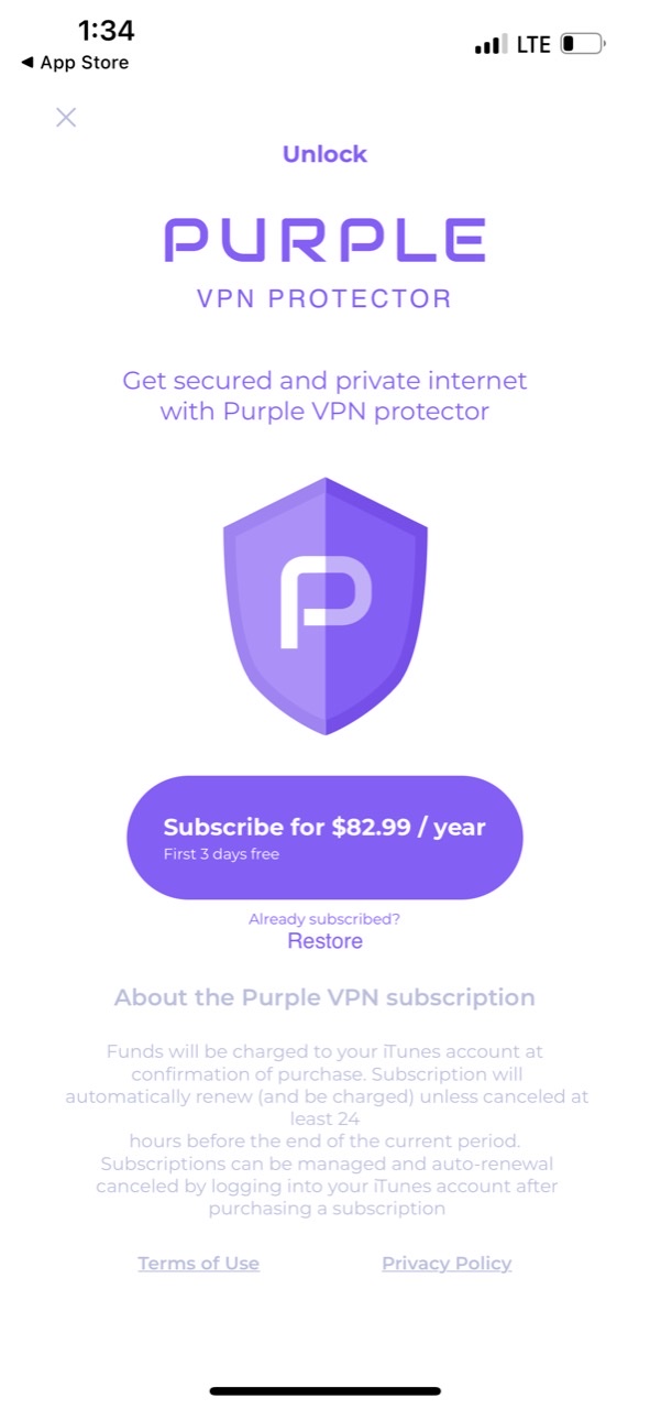 VPN Adblock Purple