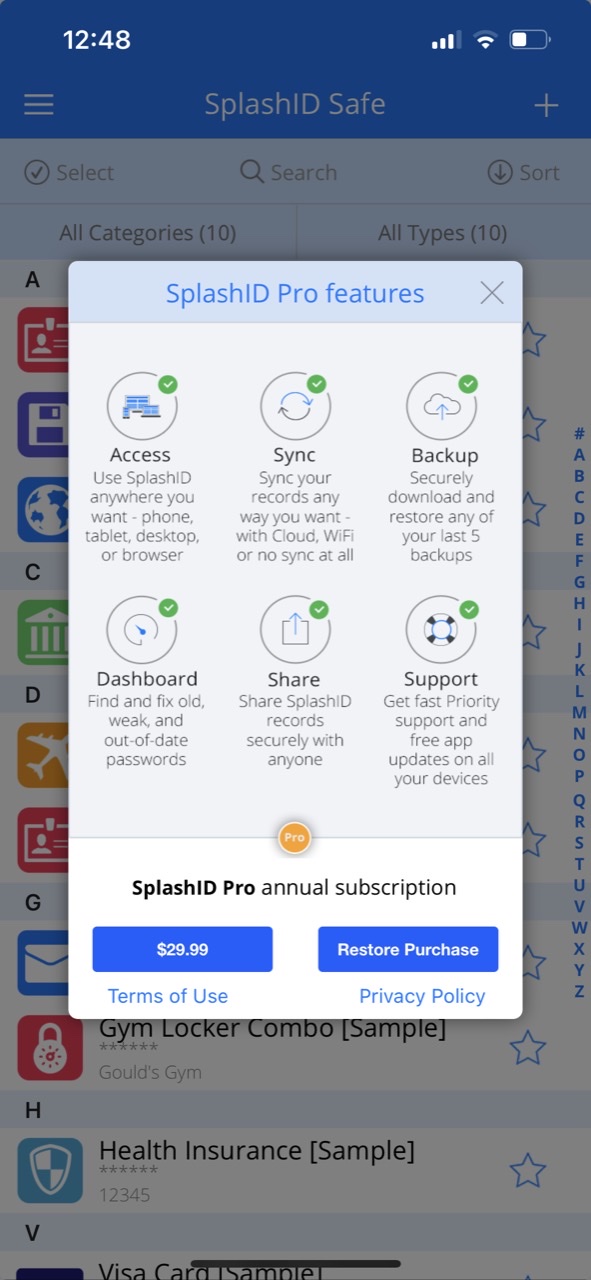 SplashID Safe Password Manager
