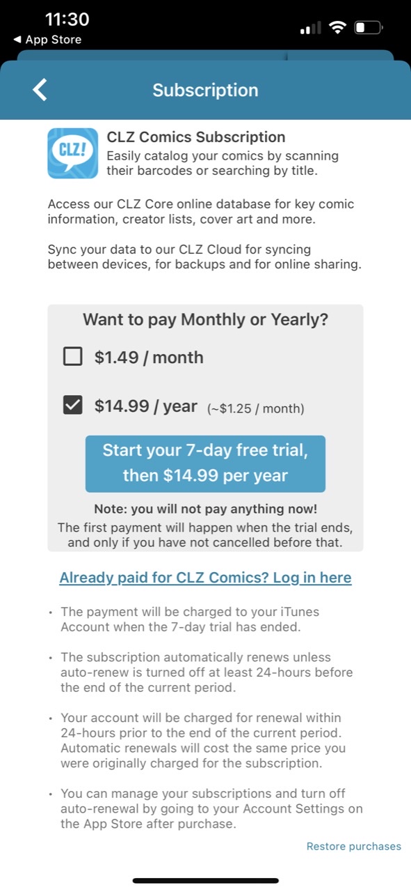 CLZ Comics - comic database