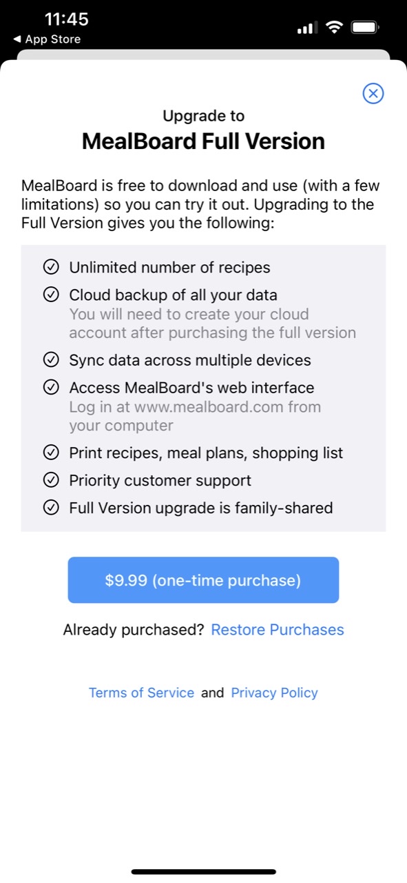 MealBoard - Meal Planner