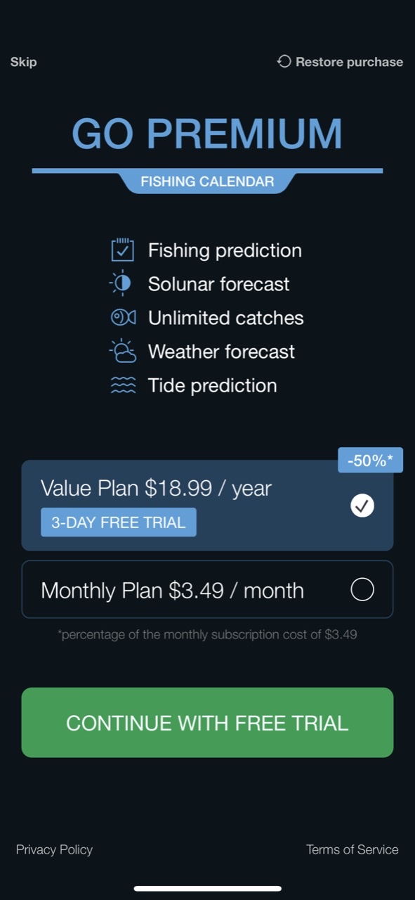Fishing Calendar, Fish Finder
