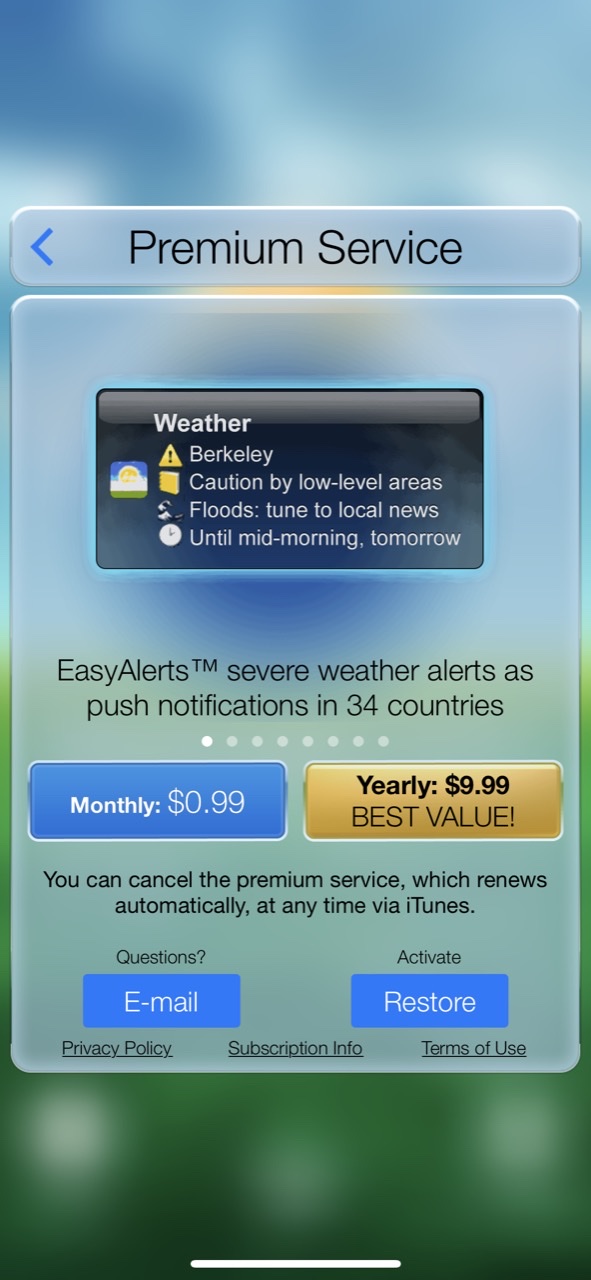 Beautiful Weather & Alerts