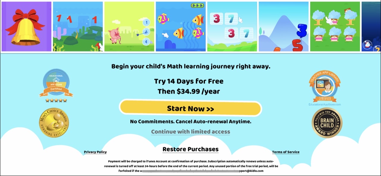 Math Games for 1st Grade + 123