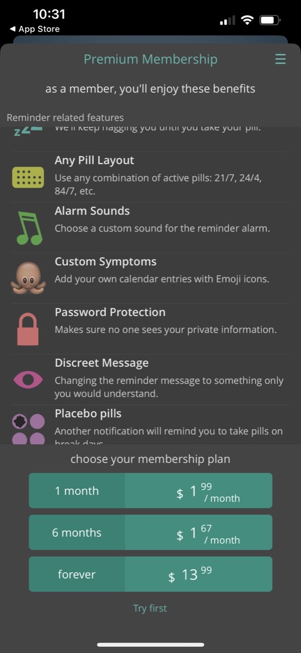 myPill® Birth Control Reminder