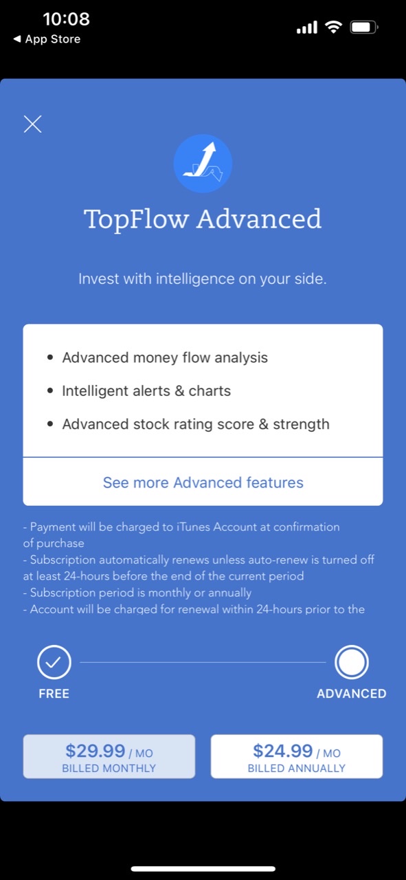 TopFlow: Stocks Buy Sell Money Flow Chart Screener