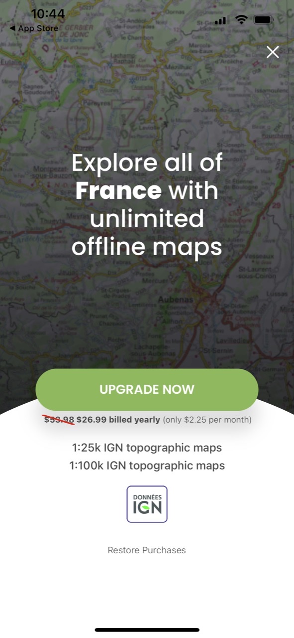 OutDoors GPS France - IGN Maps