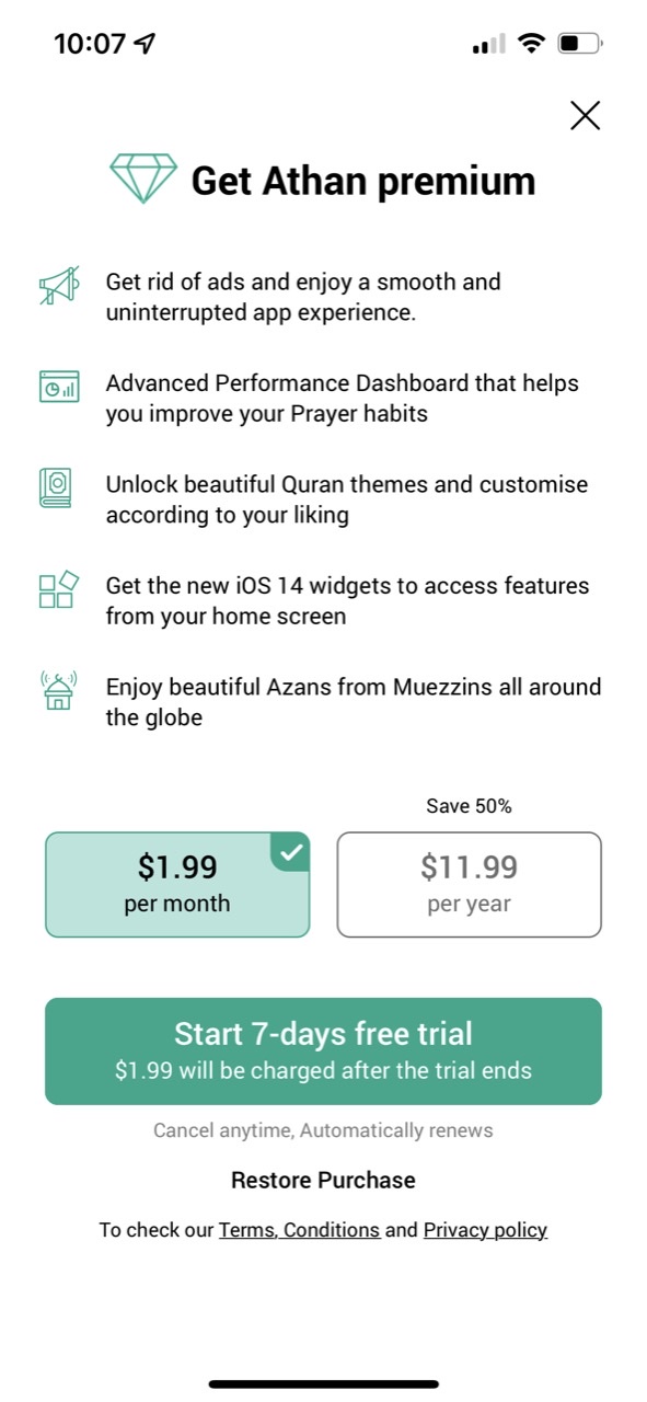 Athan: Prayer Times in USA