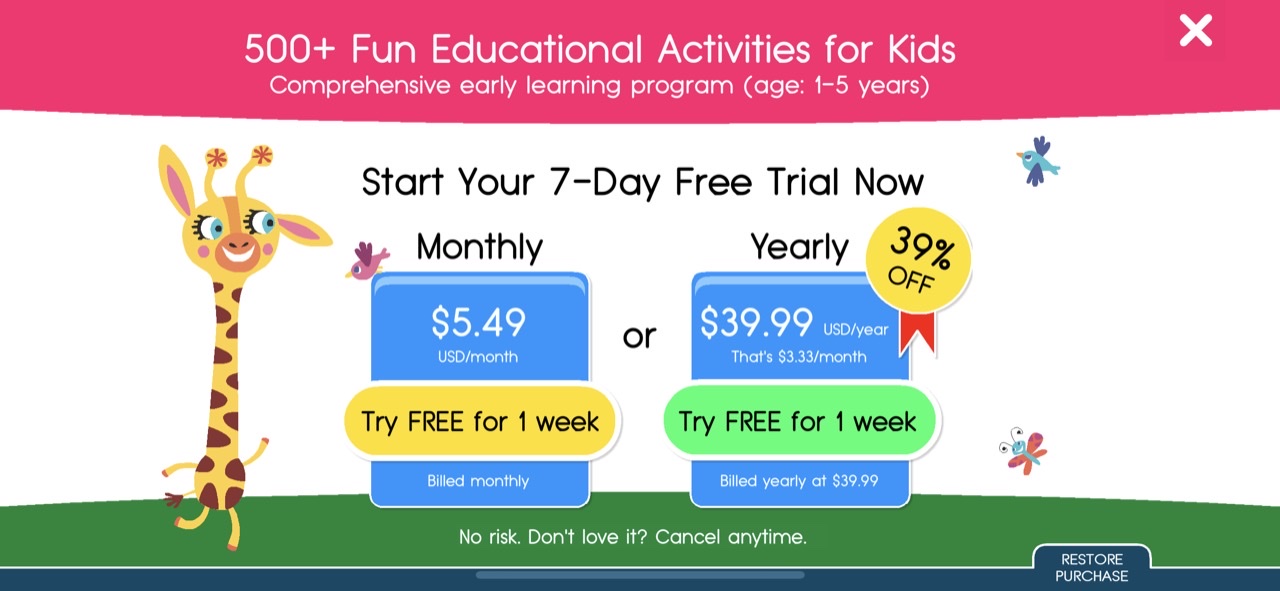 Toddler Learning Games 4 Kids