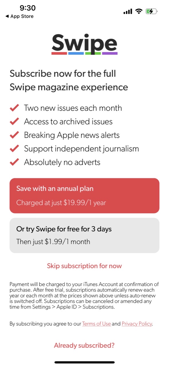 Swipe for iPhone