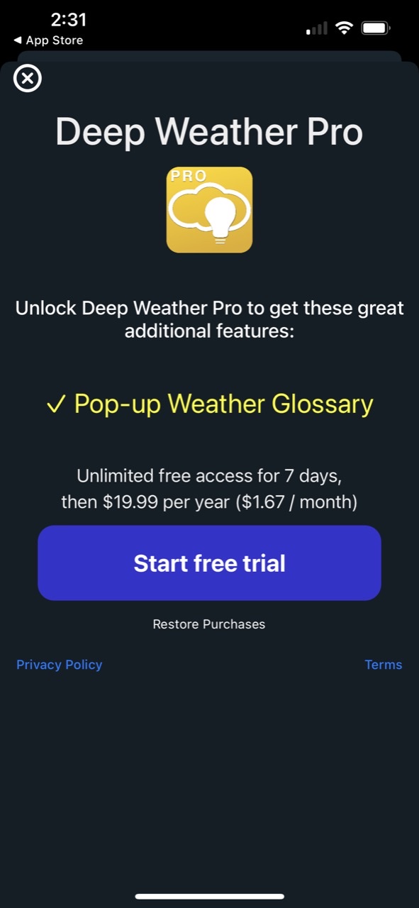 NWS Weather: Deep Weather