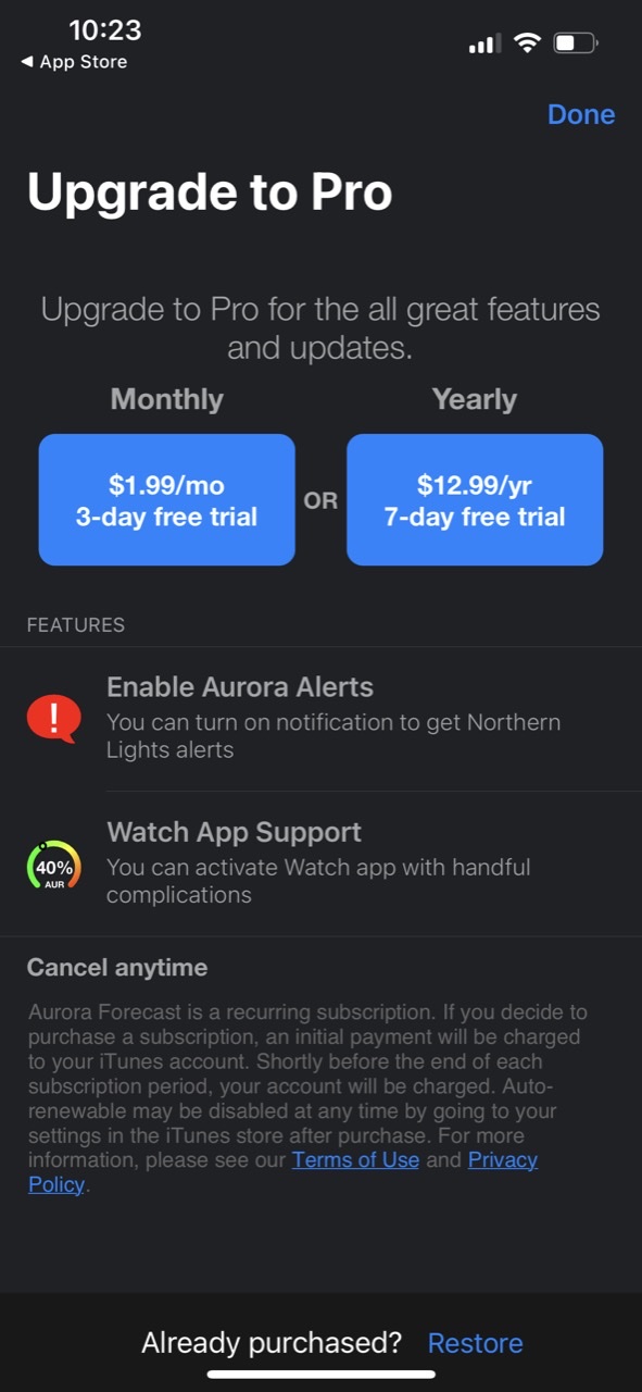 Aurora Forecast.