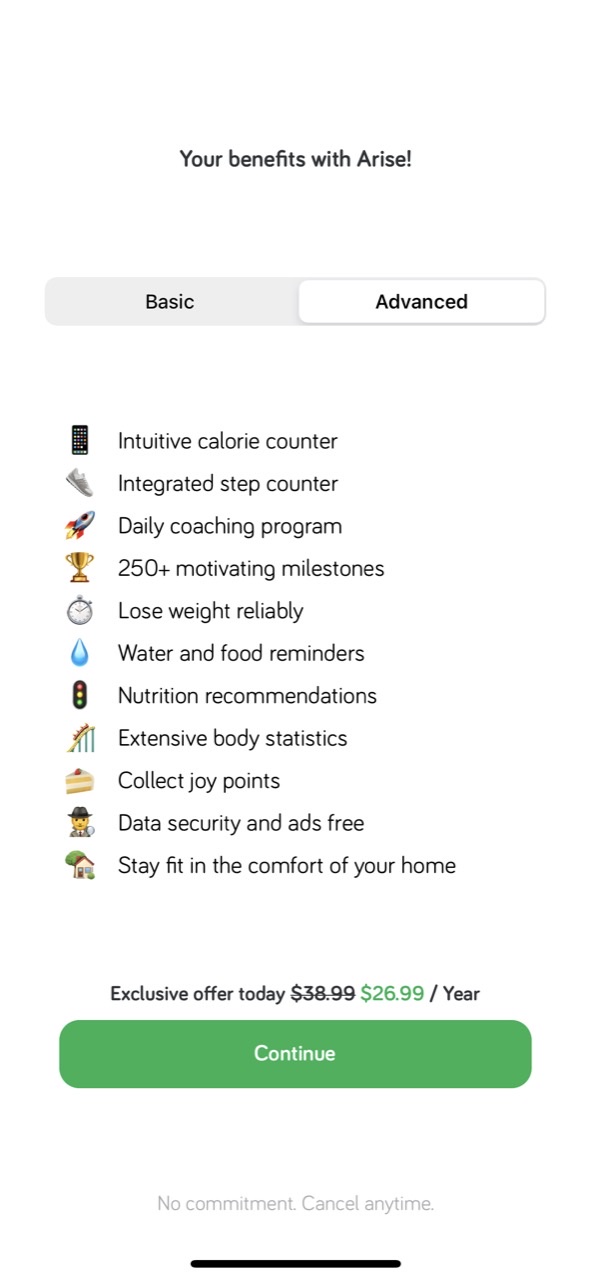Arise: Food & Calorie Counter