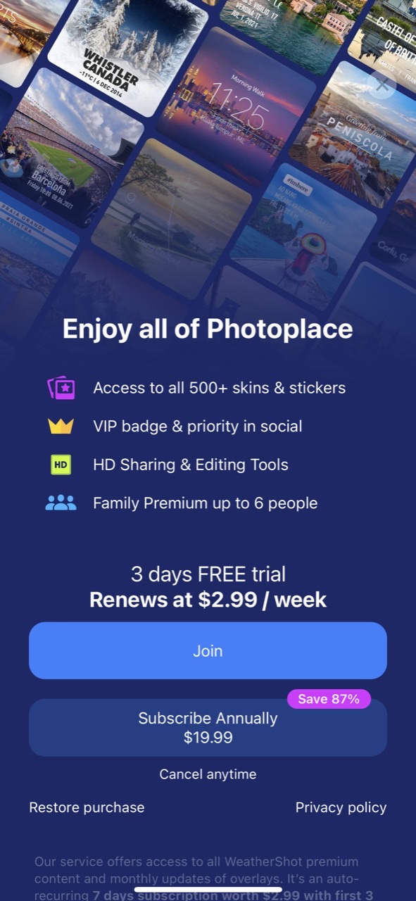 Timestamp camera - PhotoPlace